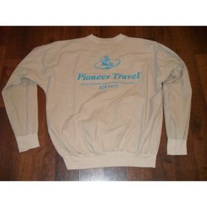 Vintage 90s Augusta Sportswear Pioneer Travel Agent Tempe AZ Shirt Tan Large